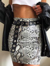 Load image into Gallery viewer, Snake Skin Print Pencil Autumn Skirts Womens Sexy